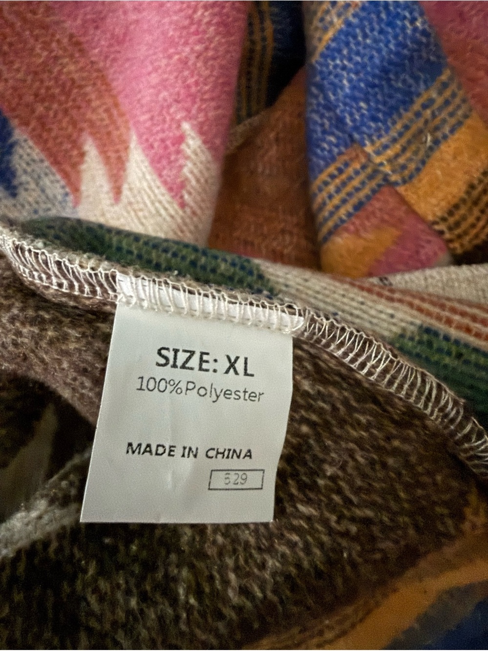 Southwestern Button-Front Women’s Cardigan Jacket - Multicolor - Picture 6 of 7